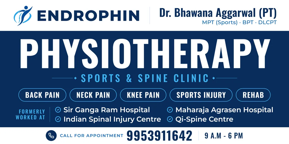 Endrophin Physiotherapy – Sports & Spine Clinic, Dr. Bhawana Aggarwal (PT), Pitampura, Delhi